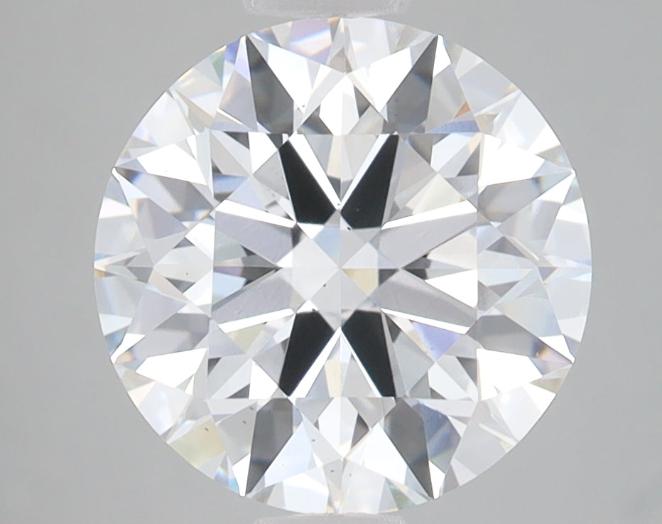 3.22 Carat Round Lab Diamond with  Cut Diamond in 14KT  view 1
