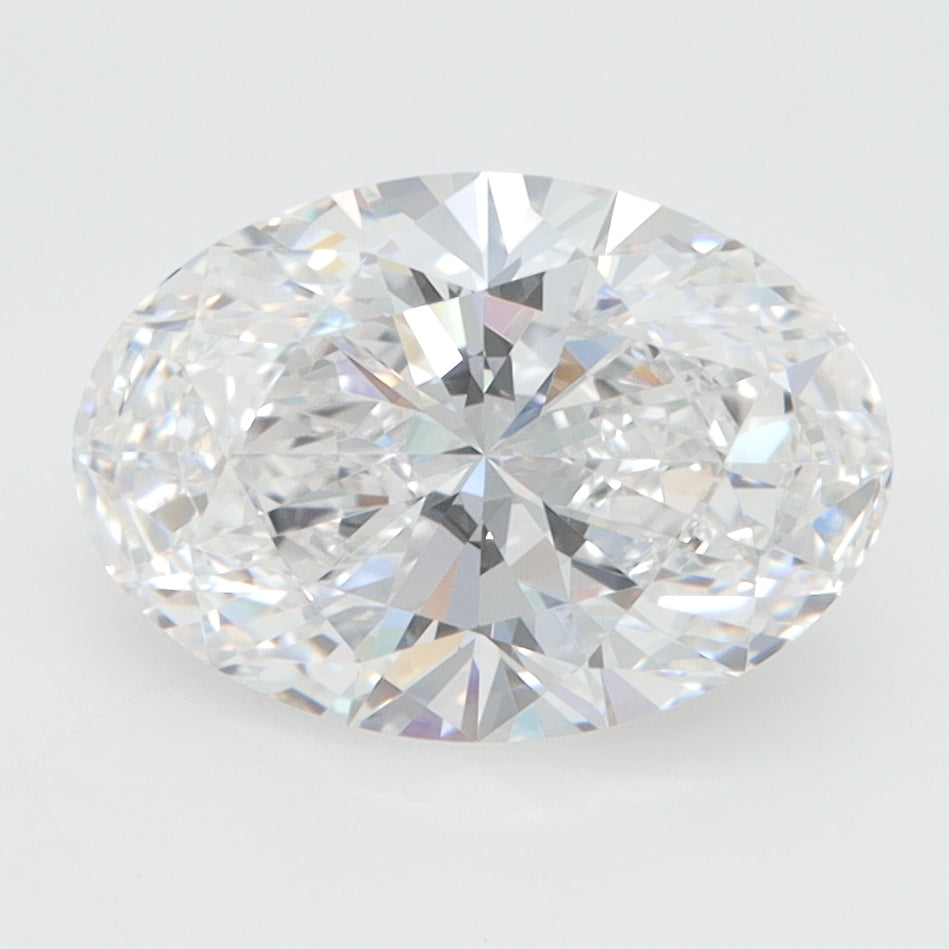 2.62 Carat Oval Lab Diamond with  Cut Diamond in 14KT  view 1
