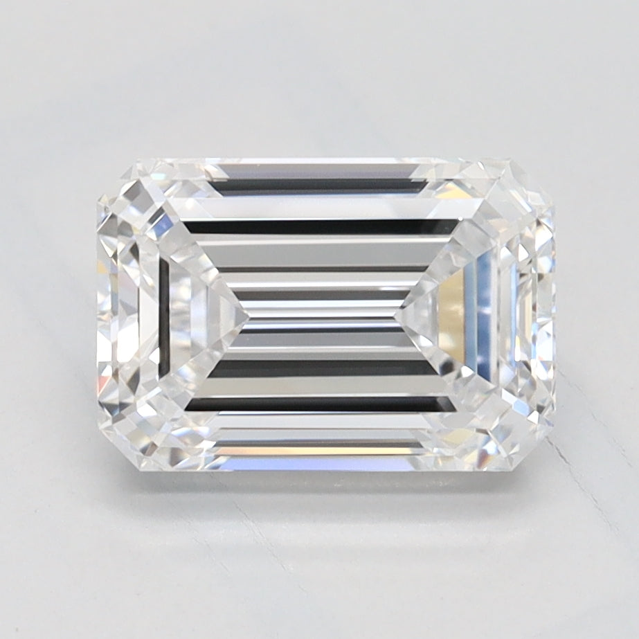 1.57 Carat Emerald Lab Diamond with  Cut Diamond in 14KT  view 1
