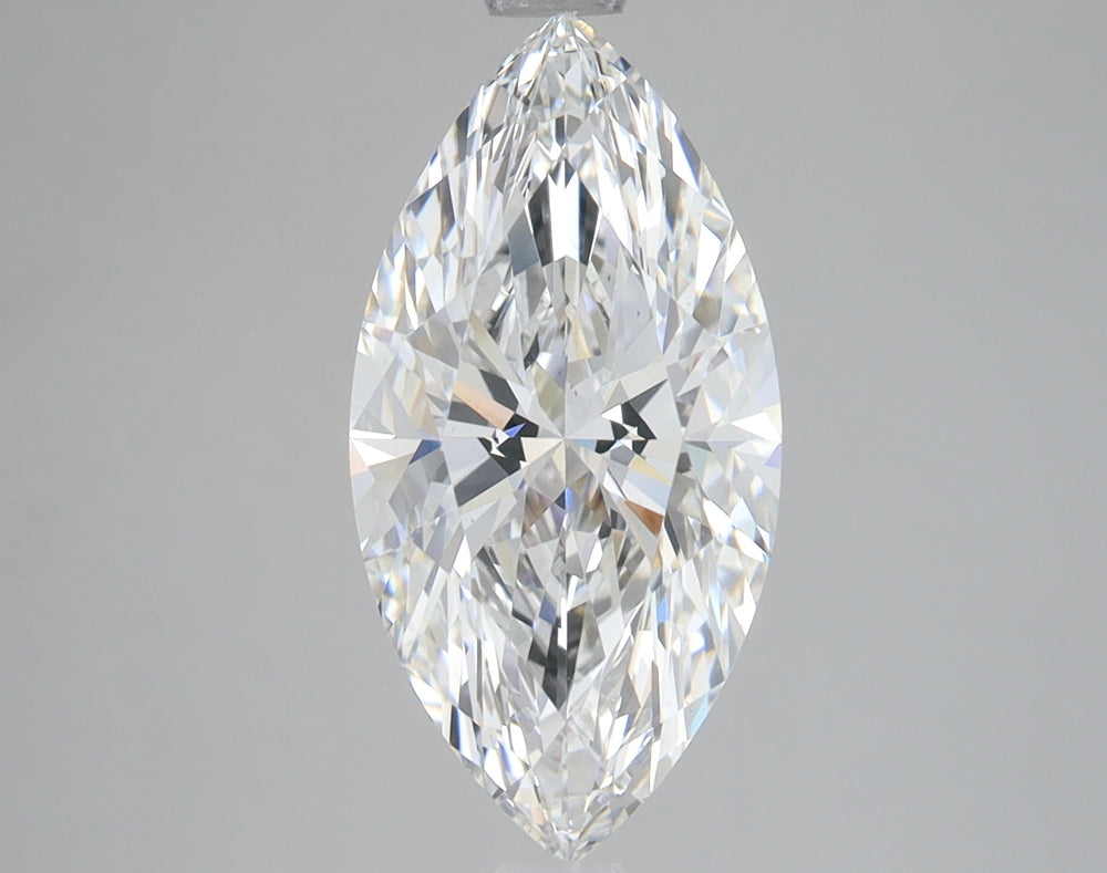 3.0 Carat Marquise Lab Diamond with  Cut Diamond in 14KT  view 1
