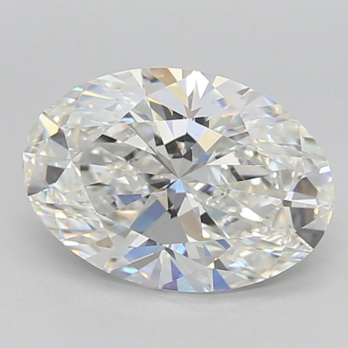 2.55 Carat Oval Lab Diamond with  Cut Diamond in 14KT  view 1
