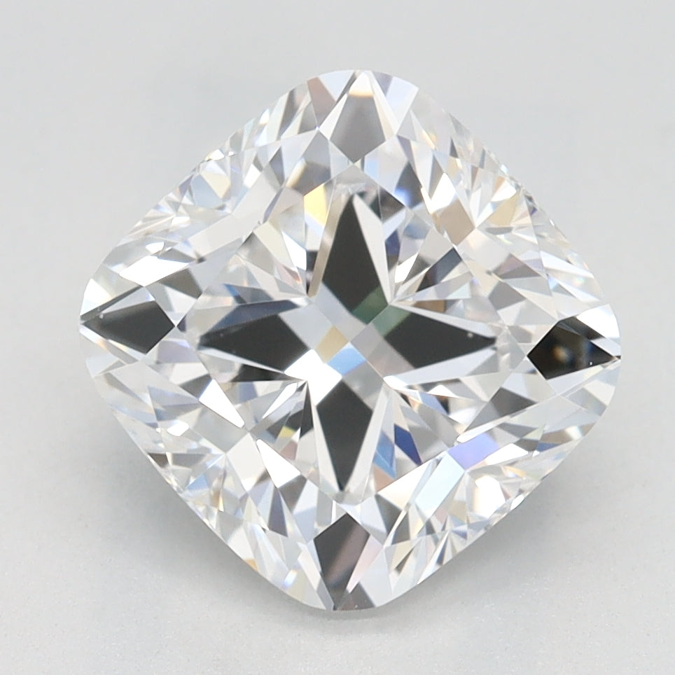 2.69 Carat Cushion Lab Diamond with  Cut Diamond in 14KT  view 1
