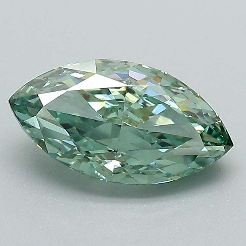 1.59 Carat Marquise Lab Diamond with  Cut Diamond in 14KT  view 1
