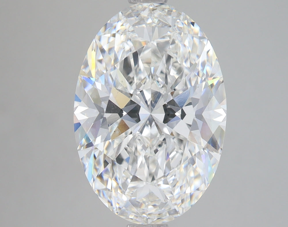 4.51 Carat Oval Lab Diamond with  Cut Diamond in 14KT  view 1
