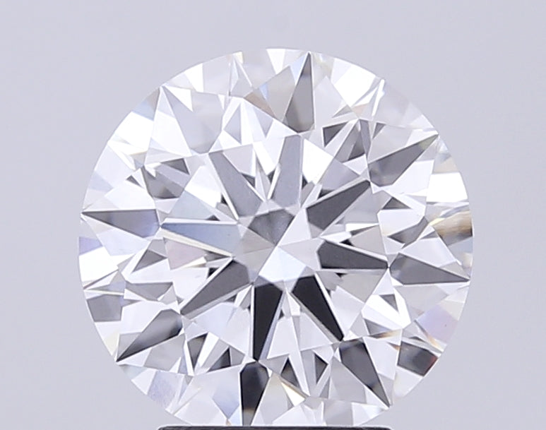 3.62 Carat Round Lab Diamond with  Cut Diamond in 14KT  view 1
