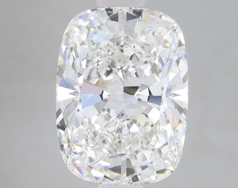 3.72 Carat Cushion Lab Diamond with  Cut Diamond in 14KT  view 1
