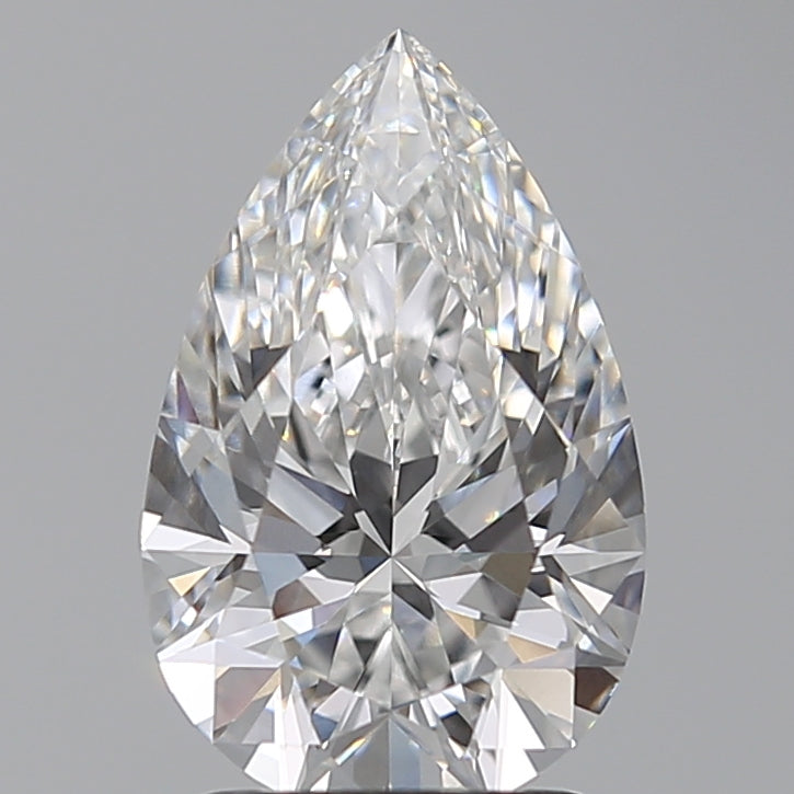 2.09 Carat Pear Lab Diamond with  Cut Diamond in 14KT  view 1
