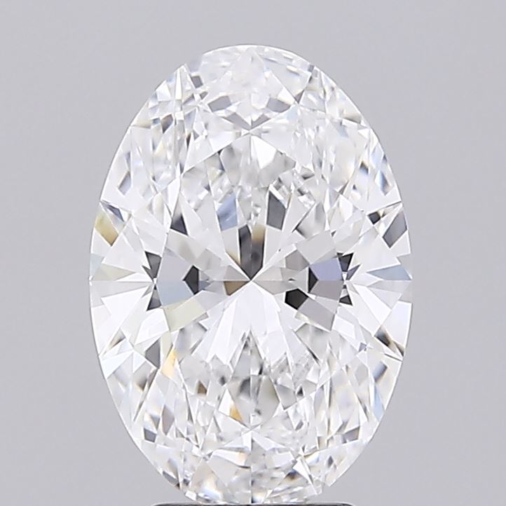 3.54 Carat Oval Lab Diamond with  Cut Diamond in 14KT  view 1
