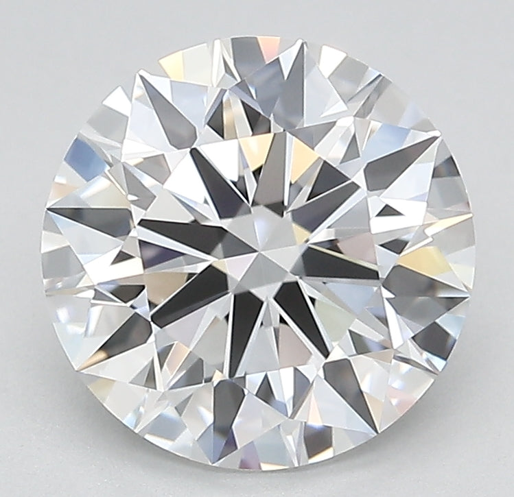 2.35 Carat Round Lab Diamond with  Cut Diamond in 14KT  view 1
