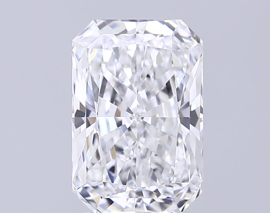 3.9 Carat Radiant Lab Diamond with  Cut Diamond in 14KT  view 1
