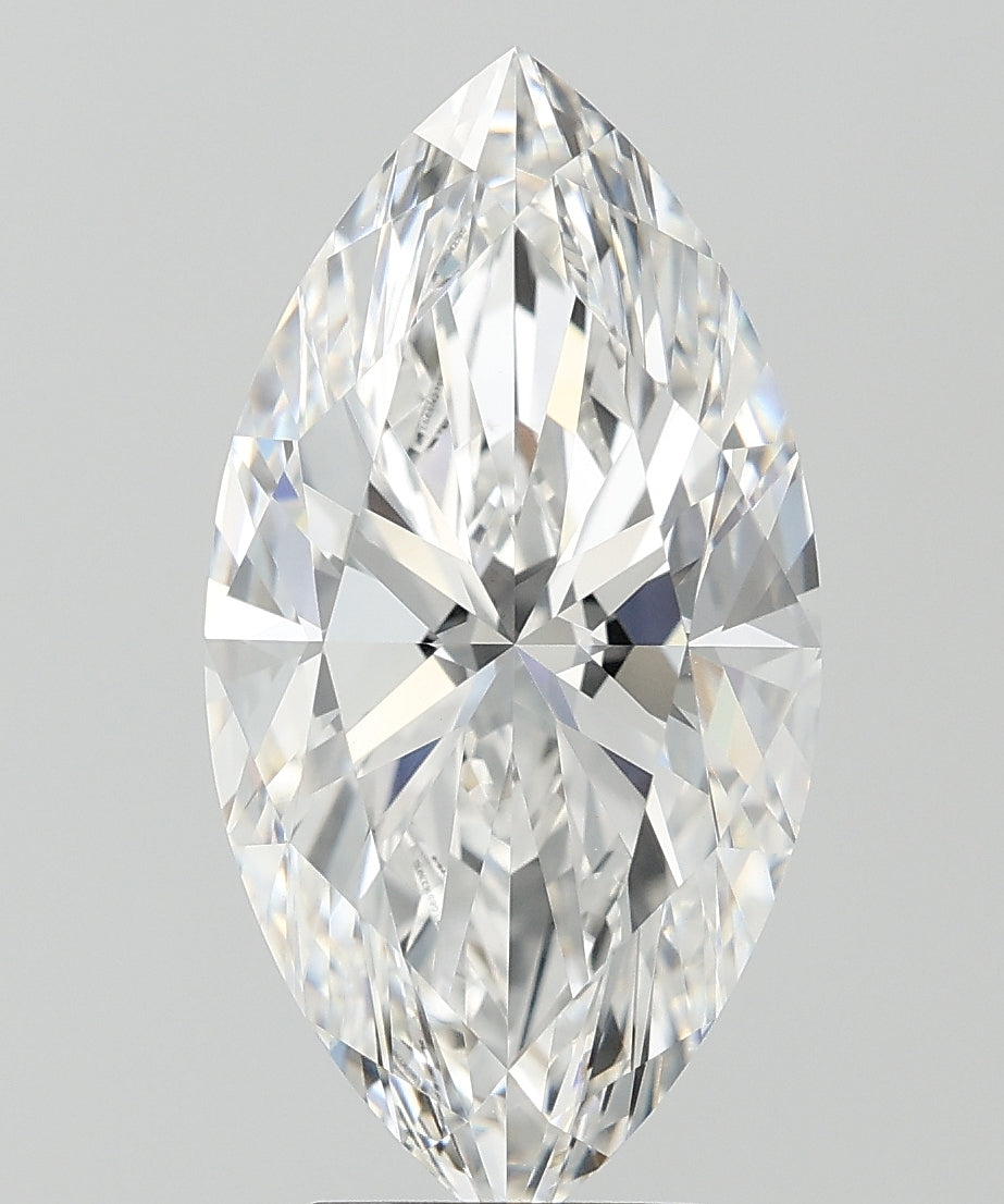 5.24 Carat Marquise Lab Diamond with  Cut Diamond in 14KT  view 1
