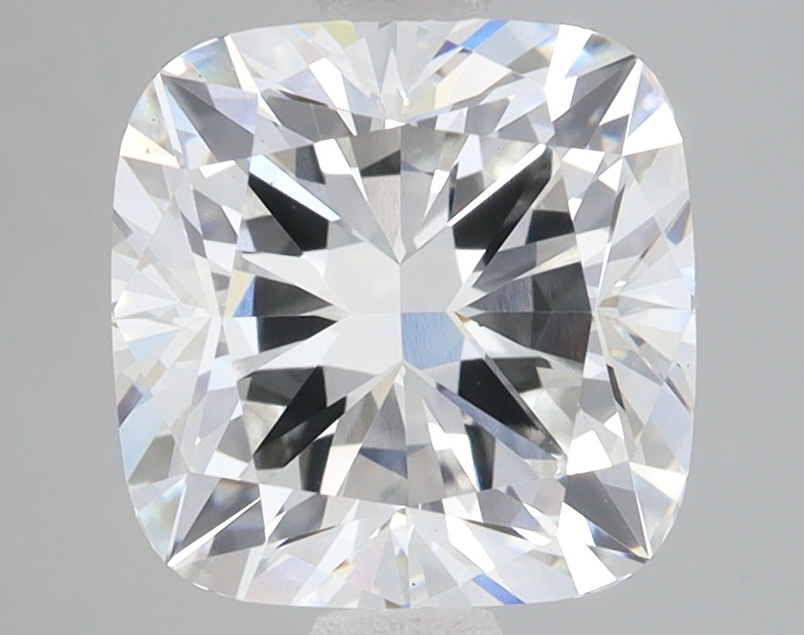 3.56 Carat Cushion Lab Diamond with  Cut Diamond in 14KT  view 1
