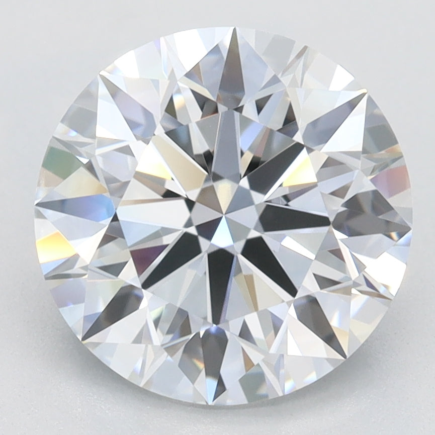 2.74 Carat Round Lab Diamond with  Cut Diamond in 14KT  view 1
