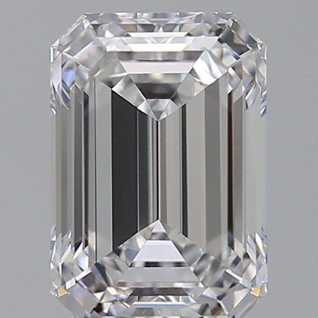 2.07 Carat Emerald Lab Diamond with  Cut Diamond in 14KT  view 1
