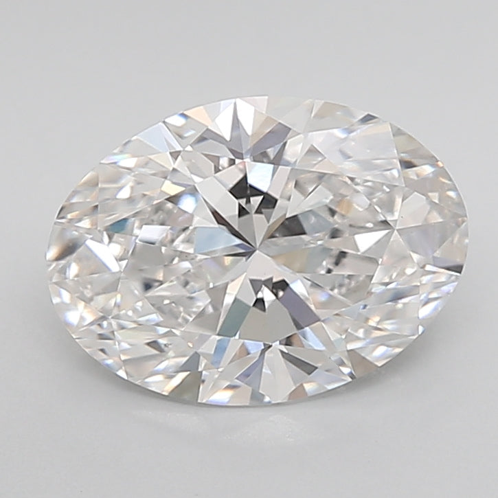 3.03 Carat Oval Lab Diamond with  Cut Diamond in 14KT  view 1
