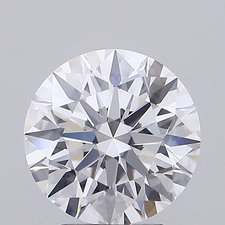 3.25 Carat Round Lab Diamond with  Cut Diamond in 14KT  view 1
