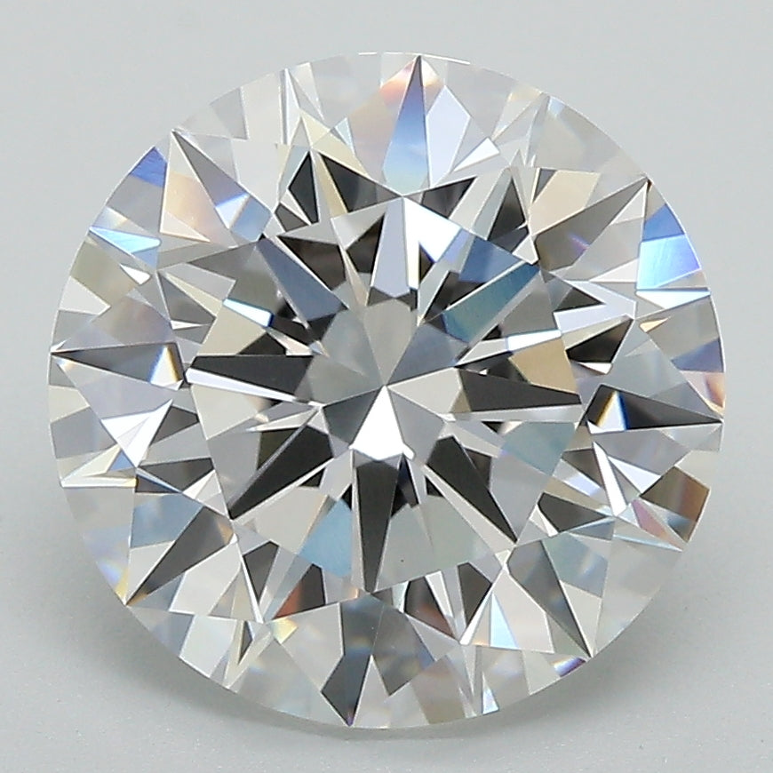 4.53 Carat Round Lab Diamond with  Cut Diamond in 14KT  view 1

