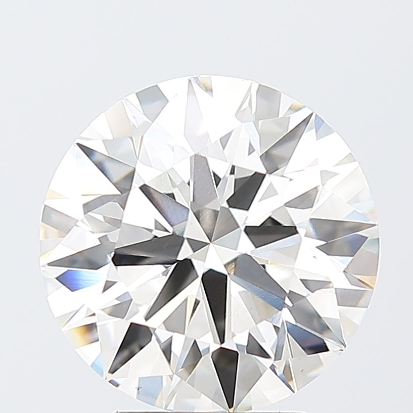 4.06 Carat Round Lab Diamond with  Cut Diamond in 14KT  view 1
