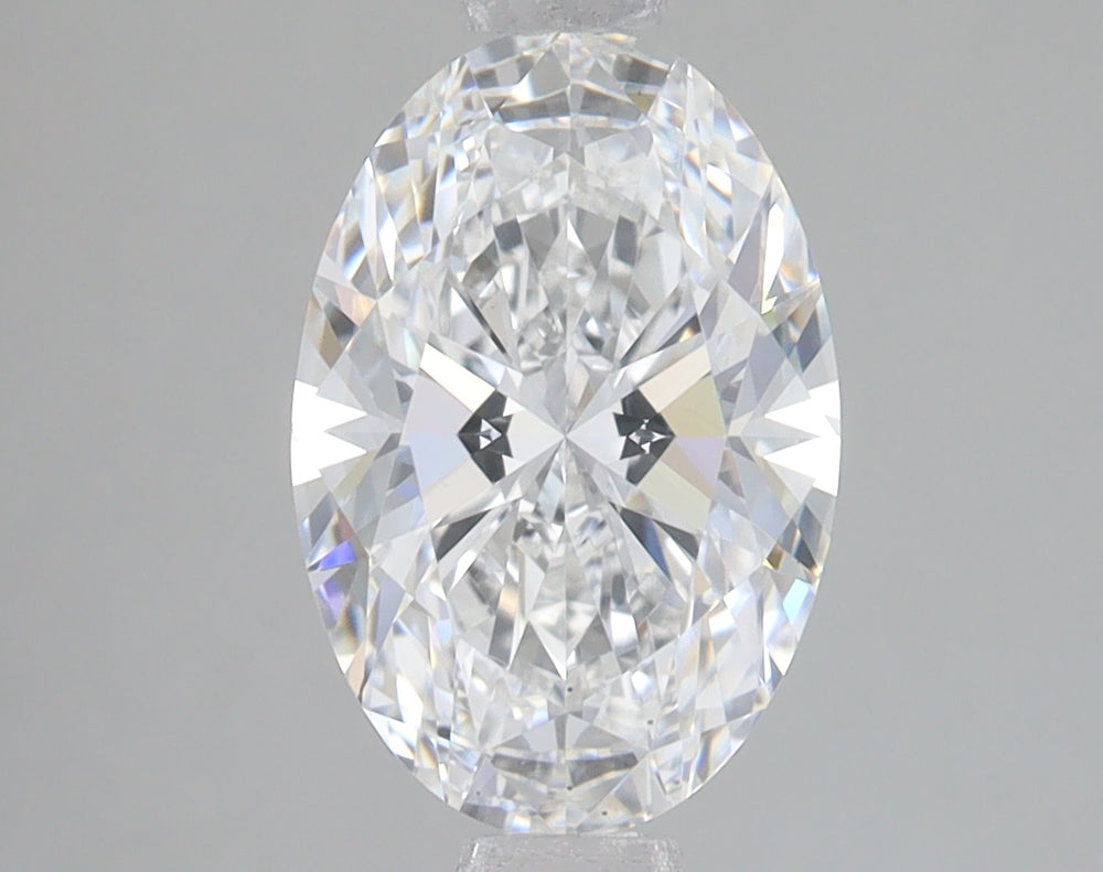 2.26 Carat Oval Lab Diamond with  Cut Diamond in 14KT  view 1
