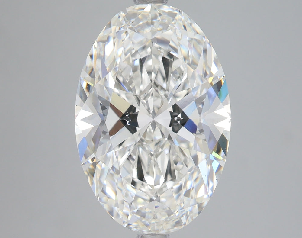 6.02 Carat Oval Lab Diamond with  Cut Diamond in 14KT  view 1
