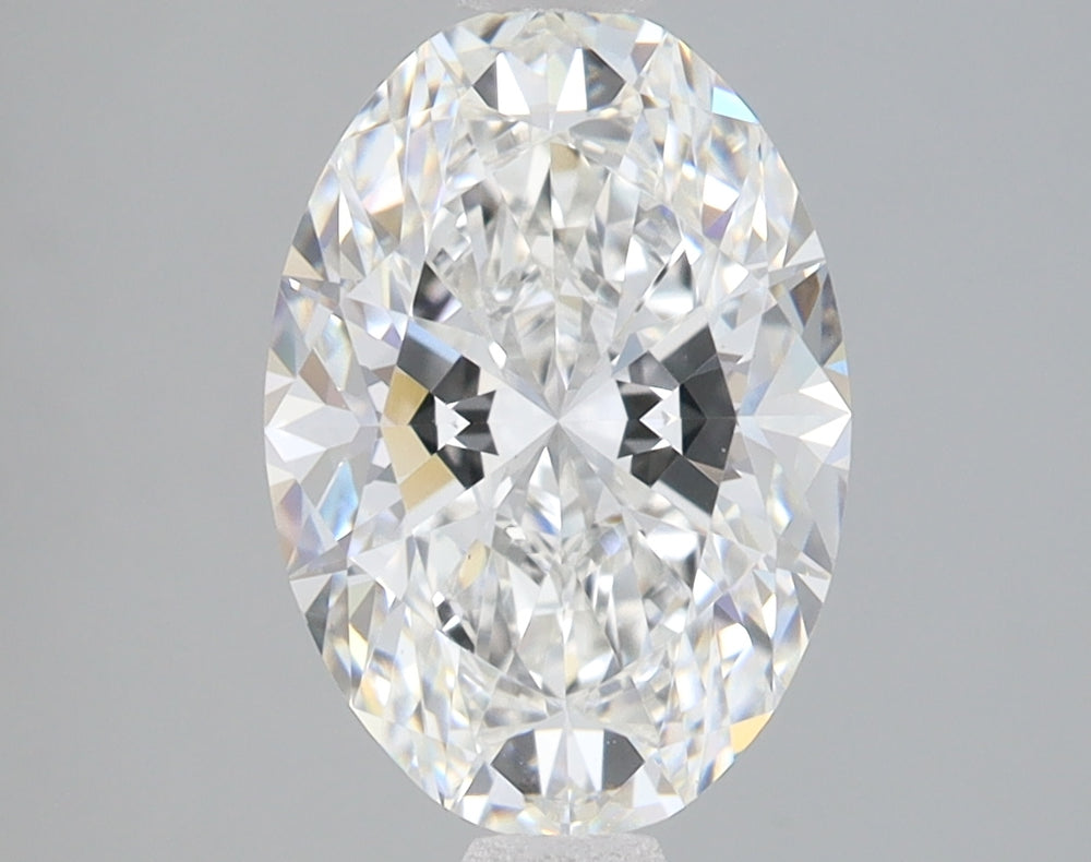 2.52 Carat Oval Lab Diamond with  Cut Diamond in 14KT  view 1
