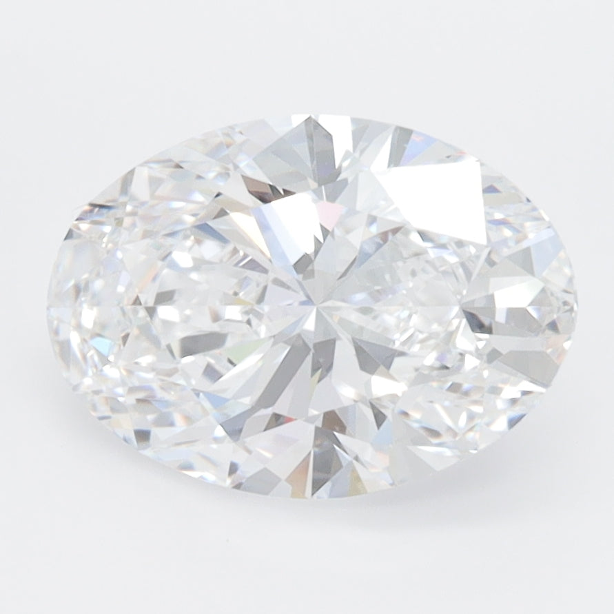 2.37 Carat Oval Lab Diamond with  Cut Diamond in 14KT  view 1
