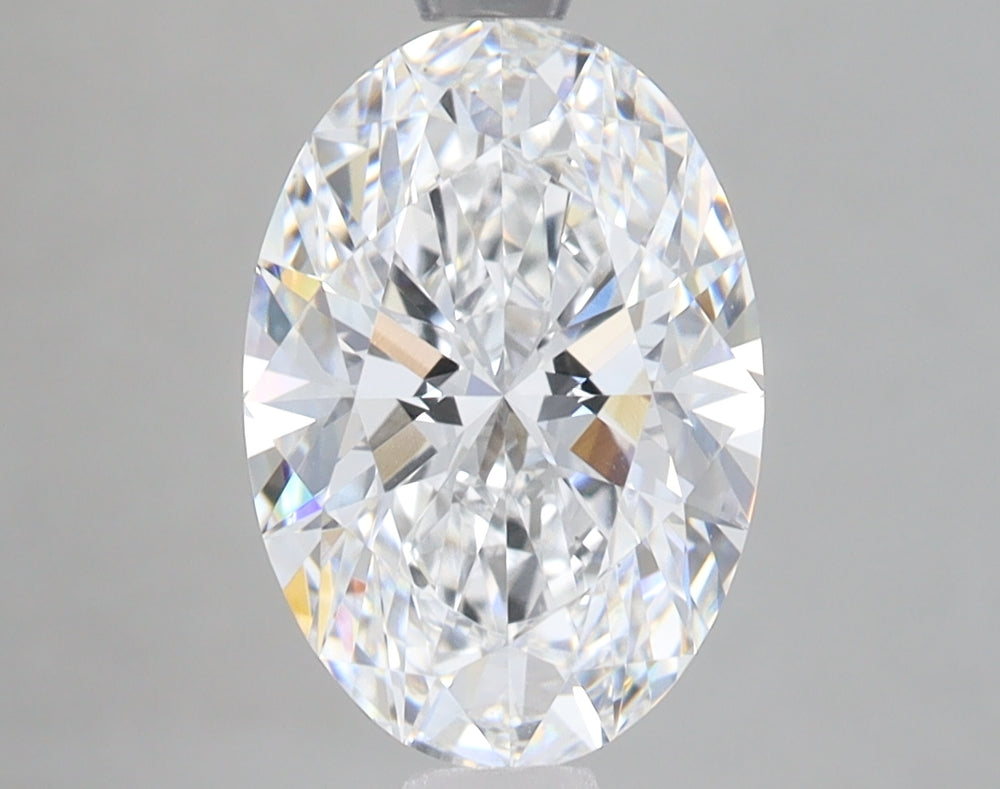 2.6 Carat Oval Lab Diamond with  Cut Diamond in 14KT  view 1
