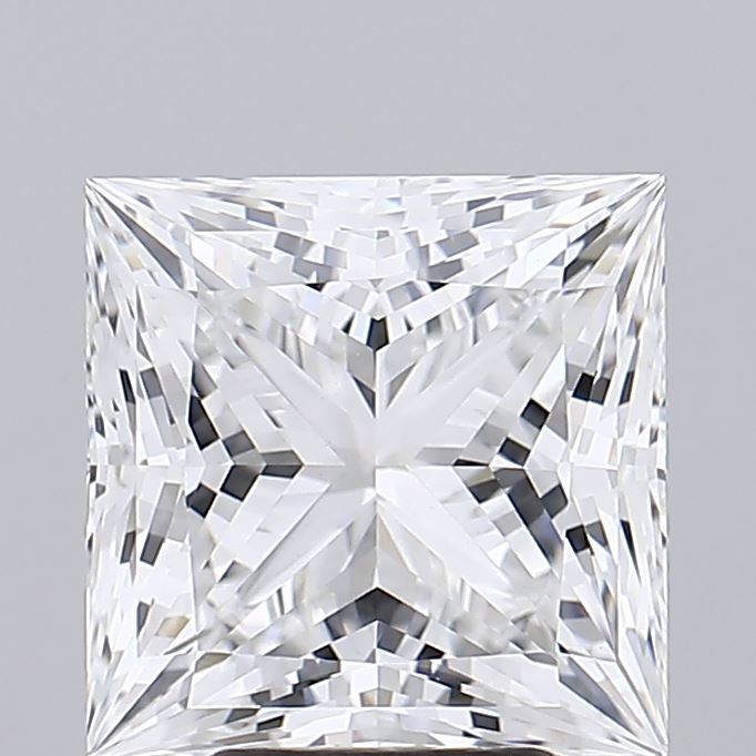 5.06 Carat Princess Lab Diamond with  Cut Diamond in 14KT  view 1
