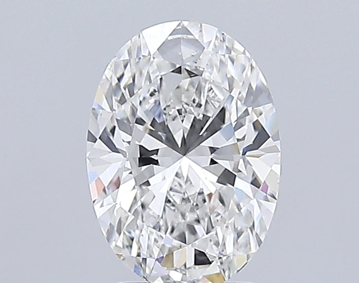3.04 Carat Oval Lab Diamond with  Cut Diamond in 14KT  view 1
