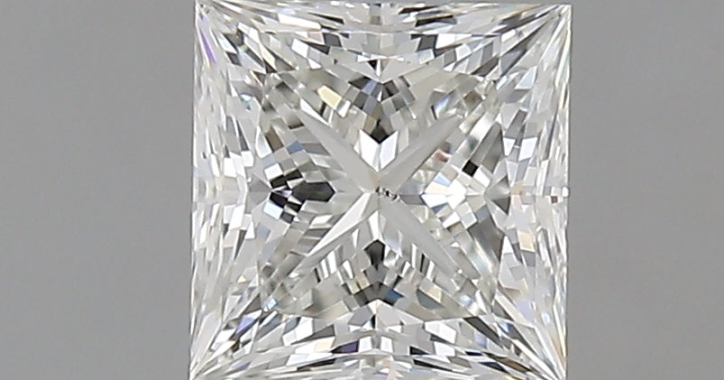 1.02 Carat Princess Natural Diamond with  Cut Diamond in 14KT  view 1
