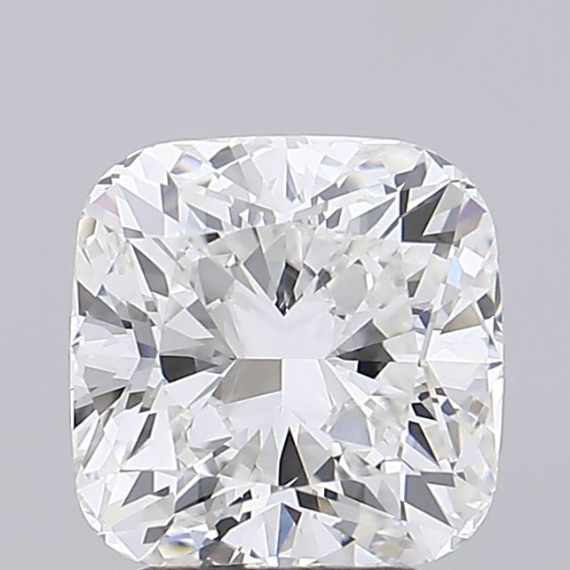 3.05 Carat Cushion Lab Diamond with  Cut Diamond in 14KT  view 1
