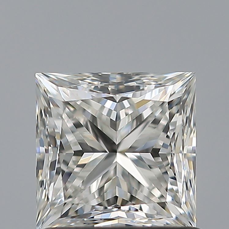 0.91 Carat Princess Natural Diamond with  Cut Diamond in 14KT  view 1
