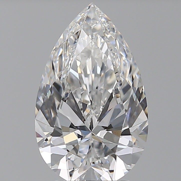 3.08 Carat Pear Lab Diamond with  Cut Diamond in 14KT  view 1

