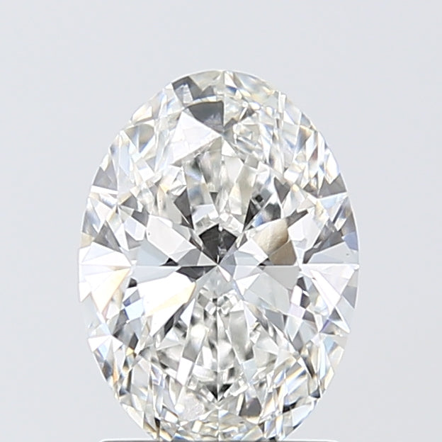 1.62 Carat Oval Lab Diamond with  Cut Diamond in 14KT  view 1
