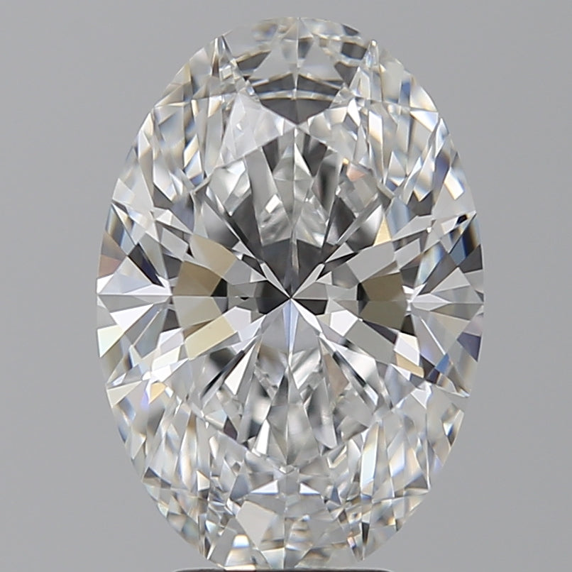 5.03 Carat Oval Lab Diamond with  Cut Diamond in 14KT  view 1
