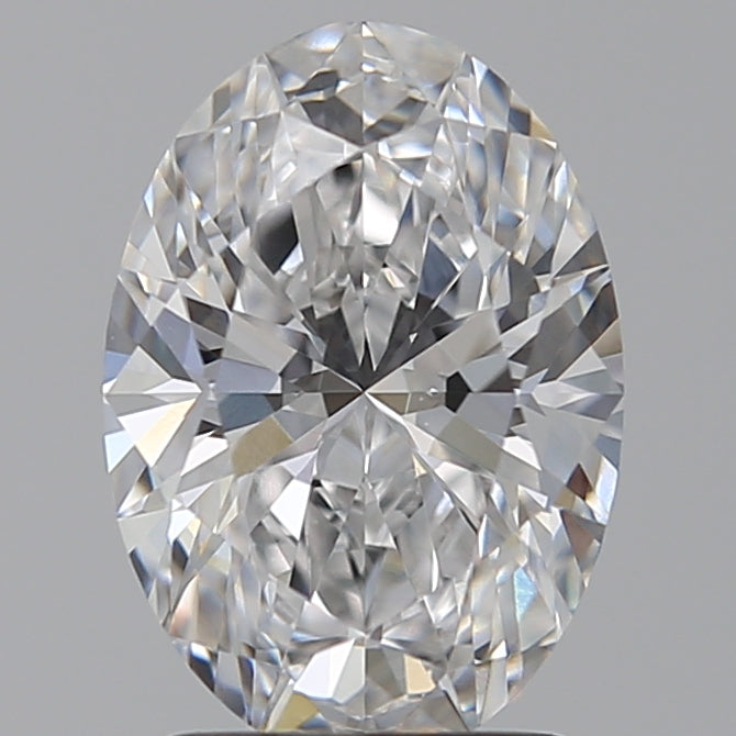 2.05 Carat Oval Lab Diamond with  Cut Diamond in 14KT  view 1
