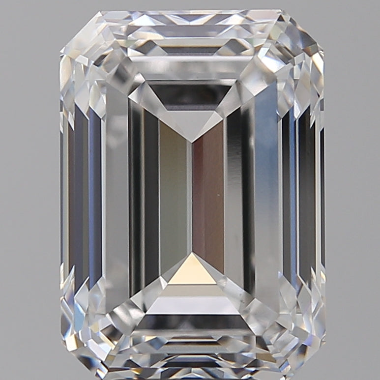 8.85 Carat Emerald Lab Diamond with  Cut Diamond in 14KT  view 1
