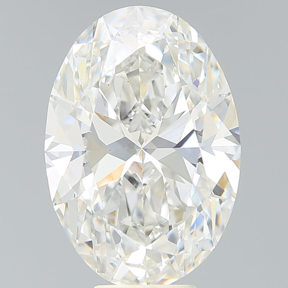 8.57 Carat Oval Lab Diamond with  Cut Diamond in 14KT  view 1
