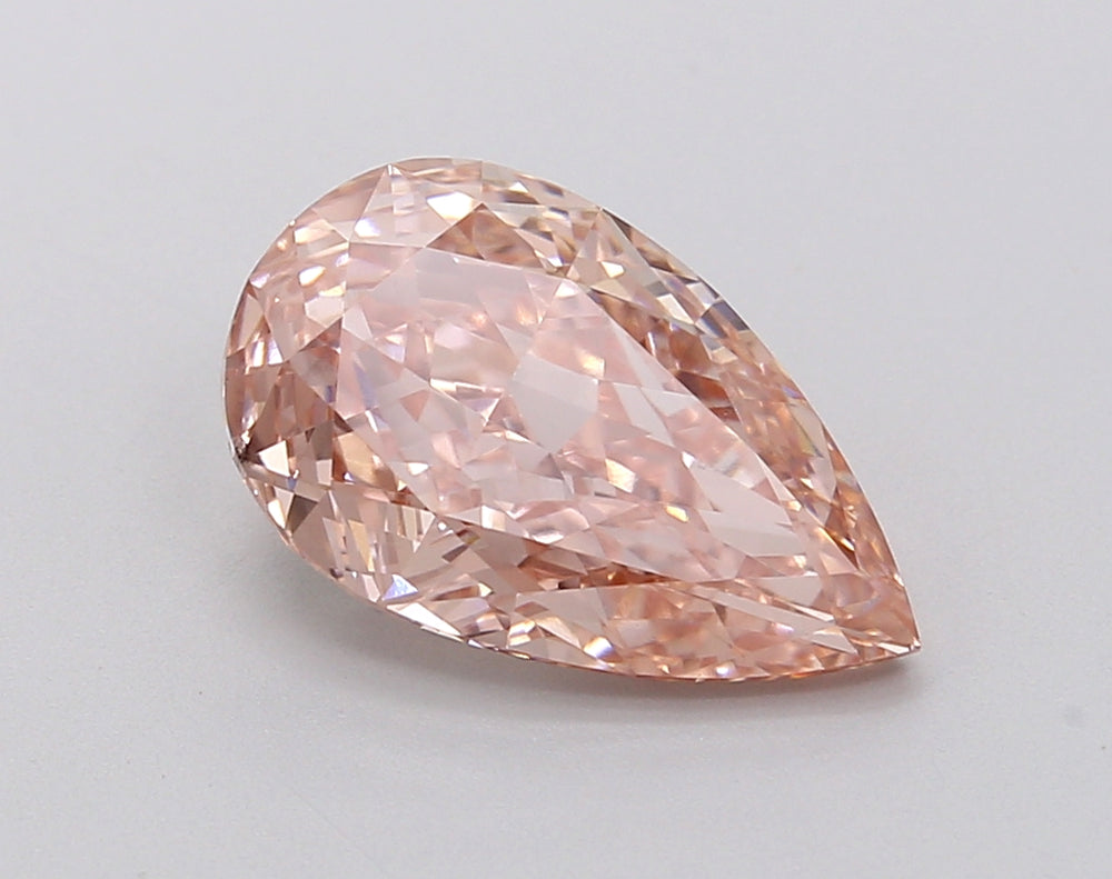 2.2 Carat Pear Lab Diamond with  Cut Diamond in 14KT  view 1

