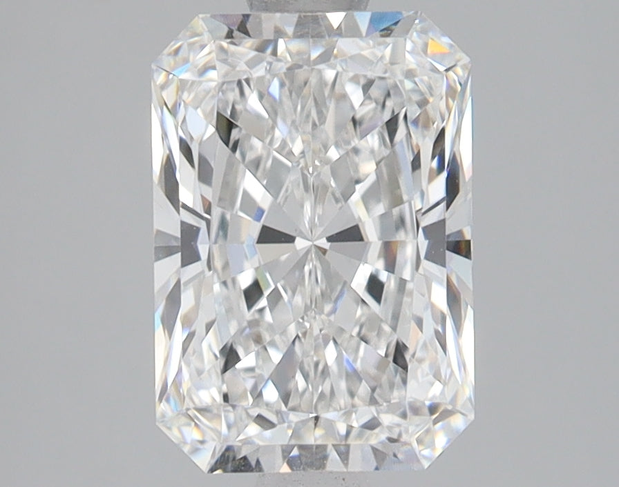 2.1 Carat Radiant Lab Diamond with  Cut Diamond in 14KT  view 1
