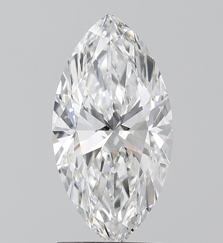 1.72 Carat Marquise Lab Diamond with  Cut Diamond in 14KT  view 1
