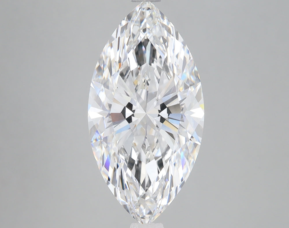 4.02 Carat Marquise Lab Diamond with  Cut Diamond in 14KT  view 1
