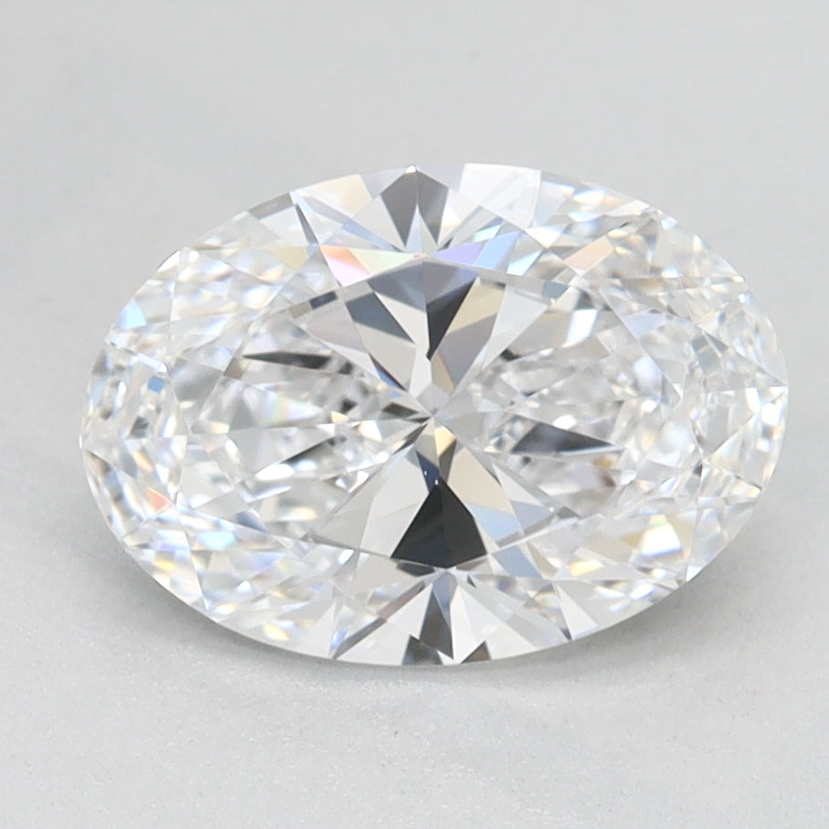 1.48 Carat Oval Lab Diamond with  Cut Diamond in 14KT  view 1

