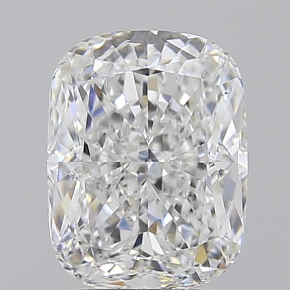 2.74 Carat Cushion Lab Diamond with  Cut Diamond in 14KT  view 1
