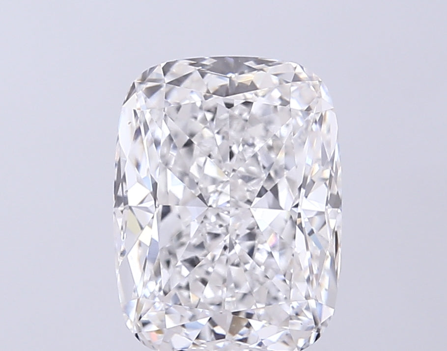 4.08 Carat Cushion Lab Diamond with  Cut Diamond in 14KT  view 1
