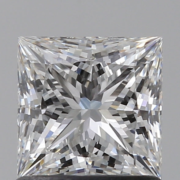 1.09 Carat Princess Lab Diamond with  Cut Diamond in 14KT  view 1
