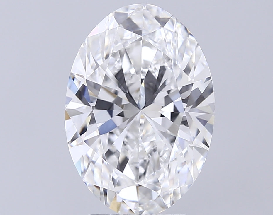 4.1 Carat Oval Lab Diamond with  Cut Diamond in 14KT  view 1
