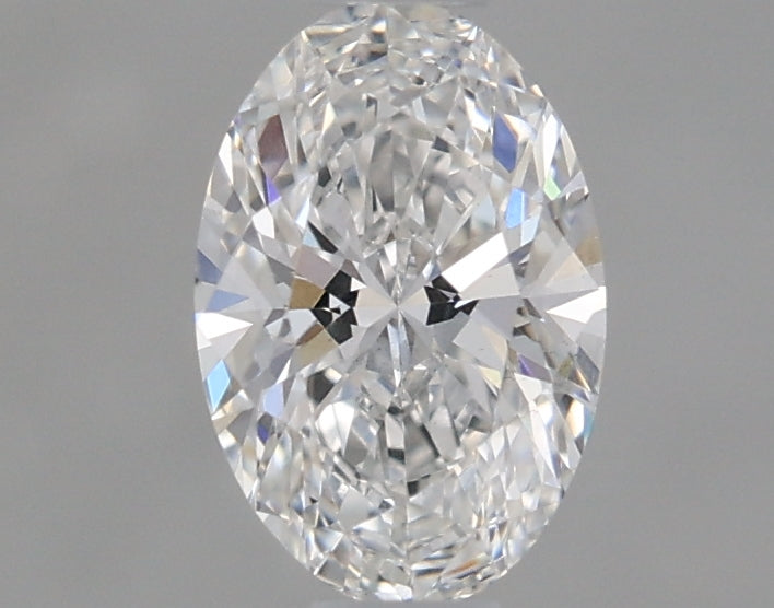 0.48 Carat Oval Lab Diamond with  Cut Diamond in 14KT  view 1
