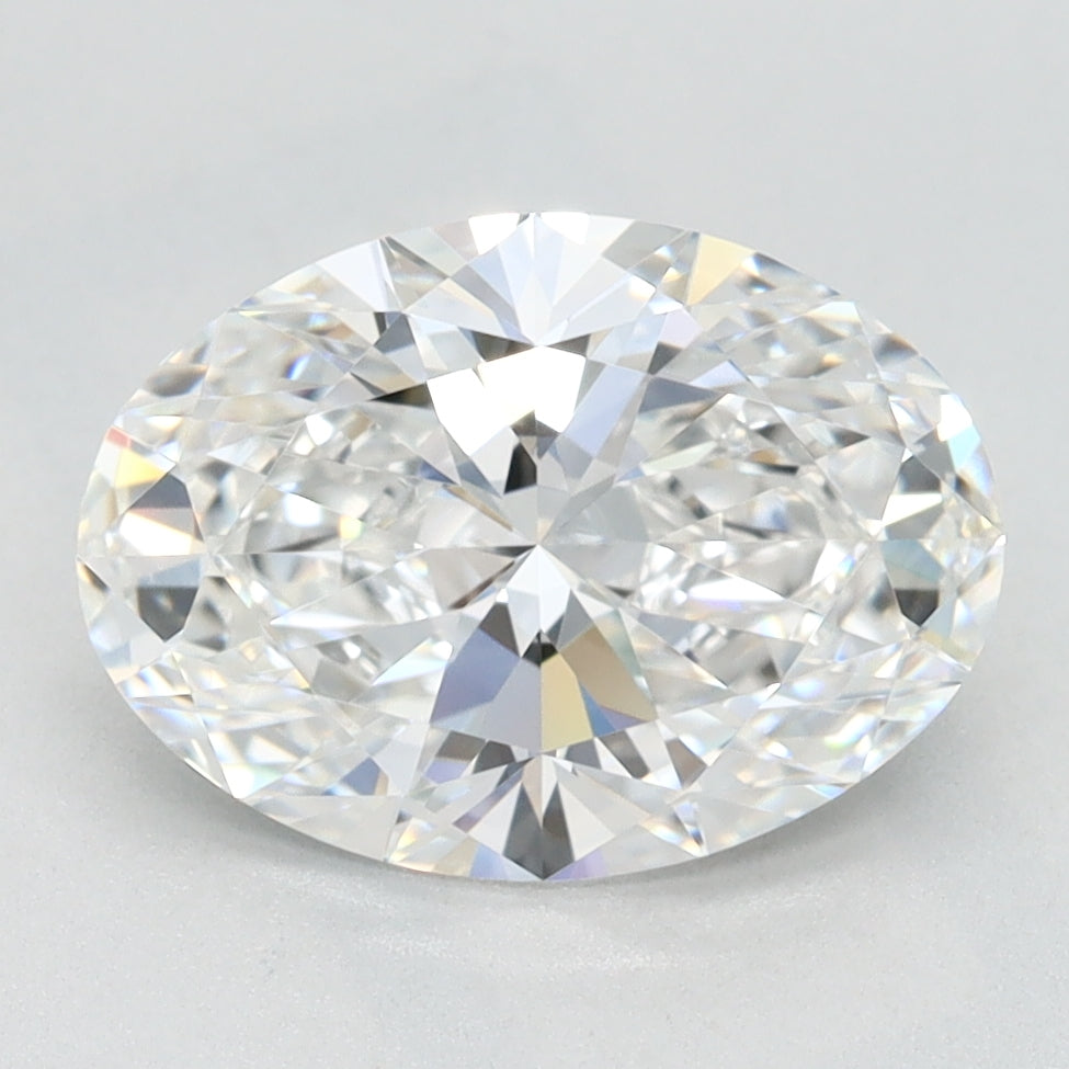 2.02 Carat Oval Lab Diamond with  Cut Diamond in 14KT  view 1
