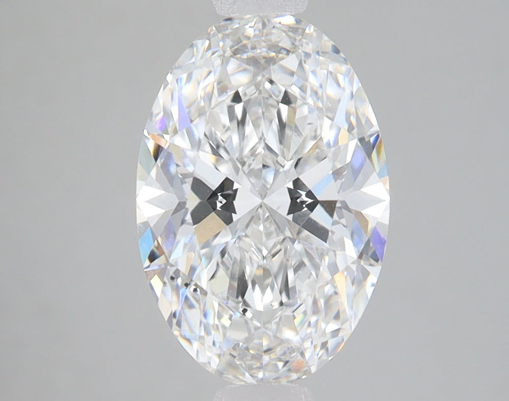 2.58 Carat Oval Lab Diamond with  Cut Diamond in 14KT  view 1
